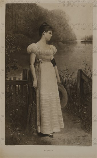 Reverie, Photogravure Print from an Original 1890 Painting by Jules Emile Saintin, Gebbie & Husson Co. Ltd., 1893