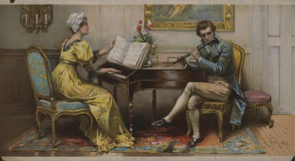 Music hath Charms, Chicago Tribune Art Supplement, Art by L.G. Ferris, 1894