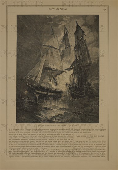 The Aldine, the Bon Homme Richard and Serapis, J.O. Davidson, 1876