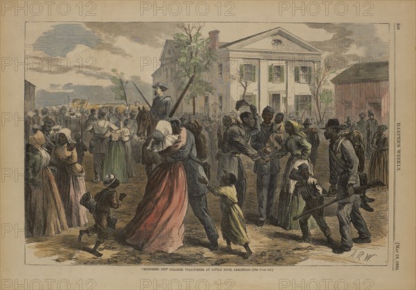 "Mustered Out" Colored Volunteers at Little Rock, Arkansas, Harper's Weekly, May 19, 1866