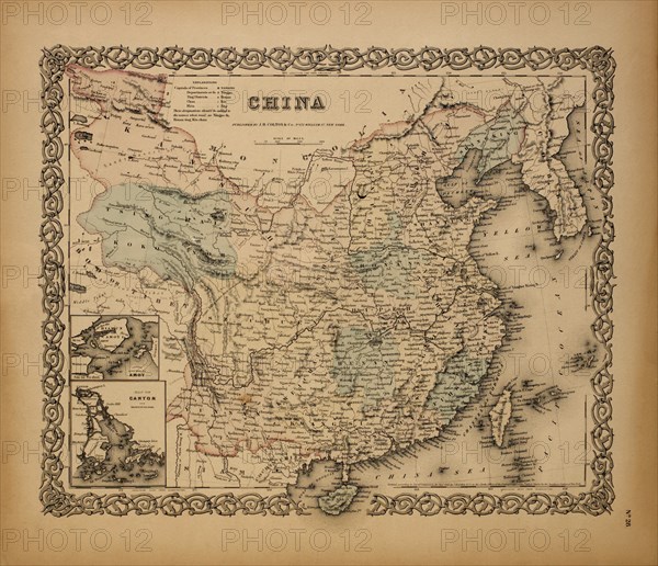 Map of China, 1855