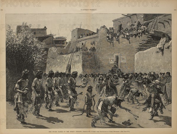 The Snake Dance of the Moqui Indians, Drawn by H.F. Farny from Photographs by Cosmos Mindeleff, Harper's Weekly, November 2, 1889