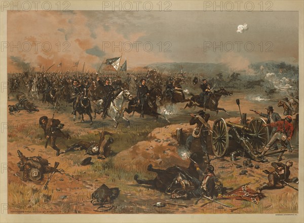 Sheridan's Final Charge at Winchester,  by Thure de Thulstrup, 1885