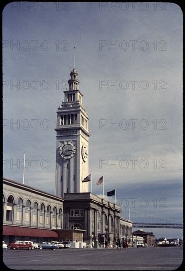 Ferry Building and Clock Tower, San Francisco, California, USA, 1957