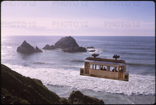 Sky Tram, Ocean Beach, San Francisco, California, USA, 1964