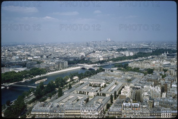 Cityscape Viewed from Eiffel Tower, Paris, France, 1961