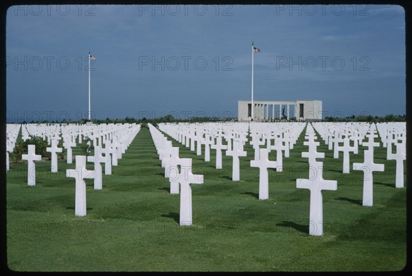 American Cemetery and Memorial, Omaha Beach, Colleville-sur-Mer, Normandy, France, 1961