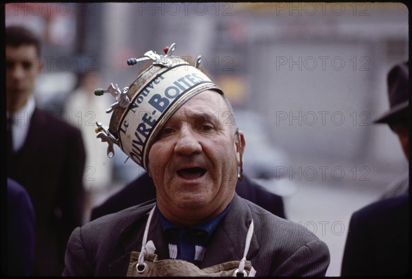 Male Vendor at Flea Market, Paris, France, 1963