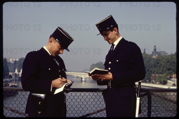 Two Policemen, Pont de Arts, Paris, France, 1963