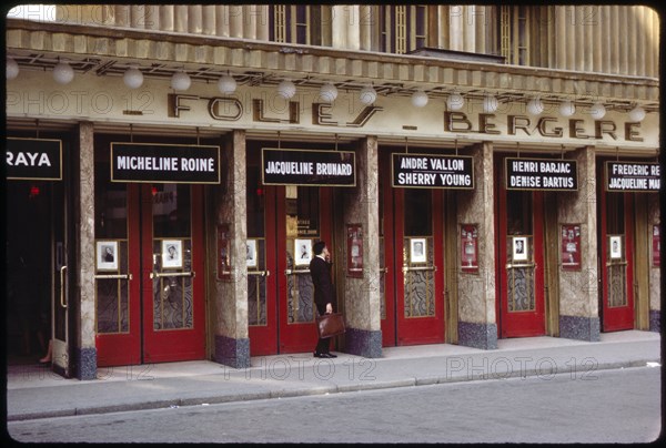 Folies Bergere, Paris, France, 1963