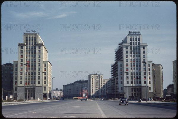 Stalinallee, East Germany, German Democratic Republic, 1961