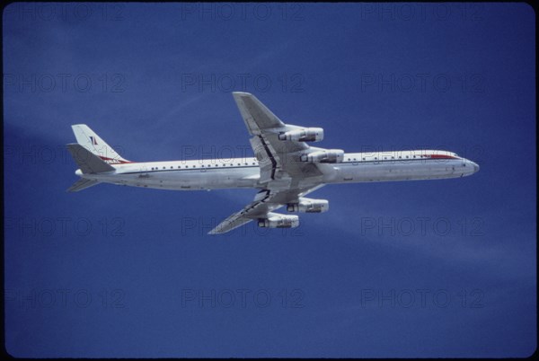 National Airlines, Douglas Super DC-8-61 Commercial Airplane In-Flight, 1960's