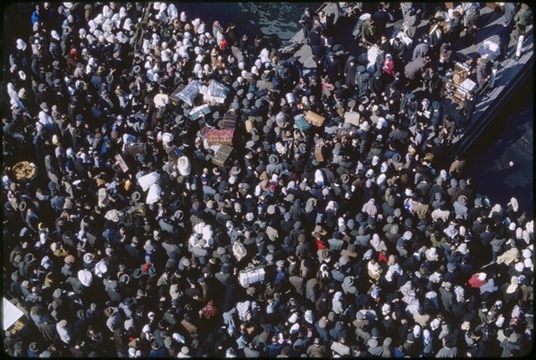 High Angle View of Pilgrims Starting for Mecca, Izmir, Turkey, 1965