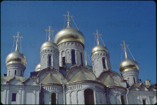Gilded Onion Domes, Cathedral of the Annunciation, Moscow, U.S.S.R., 1958