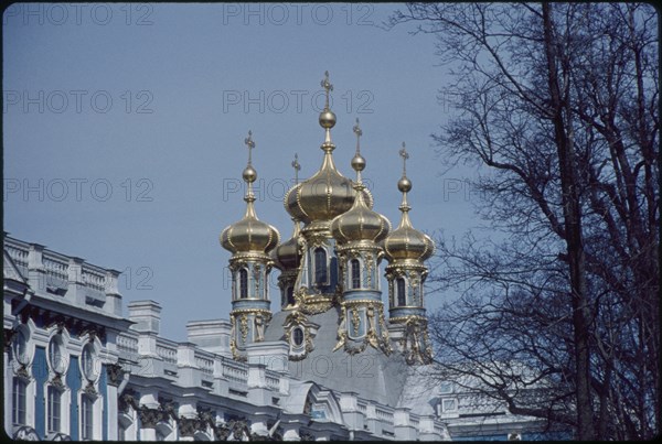 Gilded Onion Domes, Catherine Palace, Leningrad (St. Petersburg), U.S.S.R., 1958
