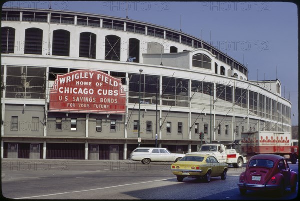 Wrigley Field, Home of Chicago Cubs Baseball Team, Chicago, Illinois, USA, 1972