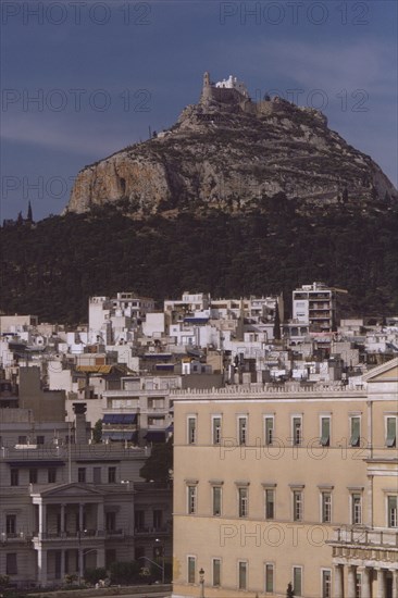 Cityscape with Mount Lycabettus in Background, Athens, Greece, 1962