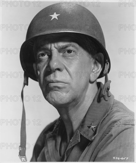 Raymond Massey, Publicity Portrait for the Film, "The Naked and the Dead", Warner Bros., 1958