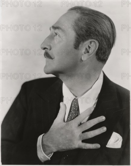 Adolphe Menjou, Publicity Portrait for the Film, "Sing, Baby Sing", 20th Century Fox, 1936