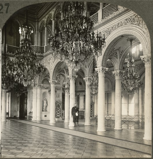 The Pompeian Room in the Winter Palace, Leningrad, Russia, Stereo Card, Keystone View Company, Late 1920's