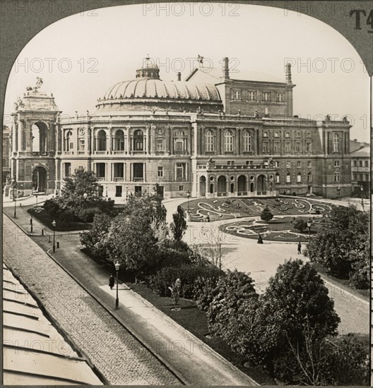 The Handsome Opera House of Odessa, the Ukraine, Single Image of Stereo Card, Keystone View Company