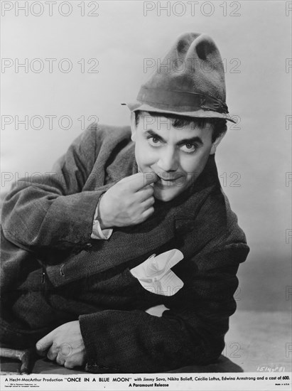 Jimmy Savo, Publicity Portrait for the Film, "Once in a Blue Moon", Hecht-MacArthur Production, Paramount Pictures, 1935