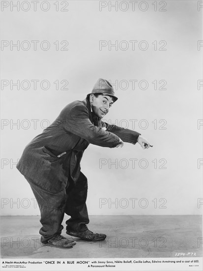 Jimmy Savo, Publicity Portrait for the Film, "Once in a Blue Moon", Hecht-MacArthur Production, Paramount Pictures, 1935