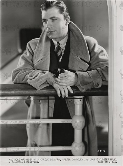 Lyle Talbot, Publicity Portrait  on-set of the Film, "No More Orchids", Columbia Pictures, 1932