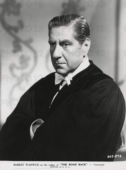 Robert Warwick, Publicity Portrait for the Film, "The Road Back", Universal Pictures, 1937