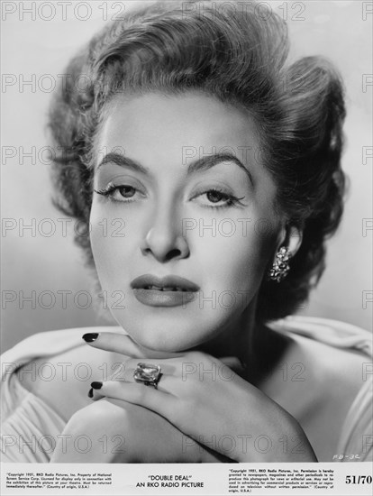 Marie Windsor, Publicity Portrait for the Film, "Double Deal", RKO Radio Pictures, 1950