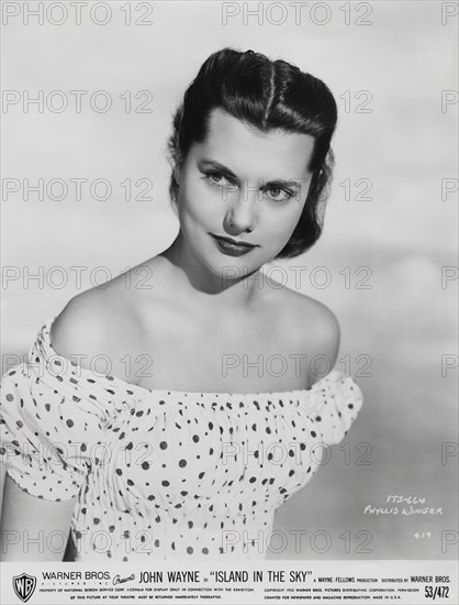 Phyllis Winger, Publicity Portrait for the Film, "Island in the Sky", Warner Bros., 1953