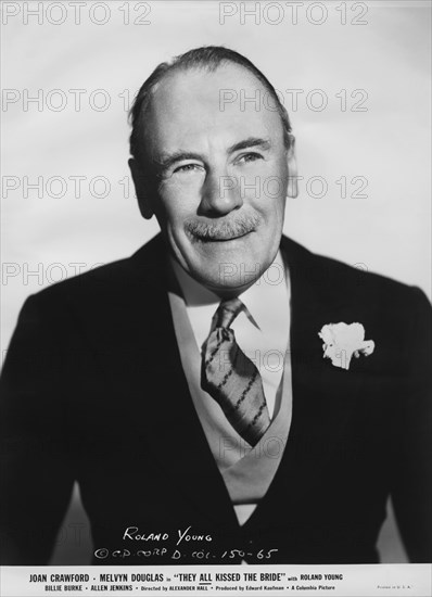 Roland Young, Publicity Portrait for the Film, "The All Kissed The Bride", Columbia Pictures, 1942
