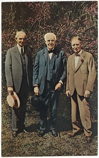 Henry Ford, Thomas Edison & Harvey Firestone, Full-Length Portrait, Fort Myers, Florida, USA, 1931