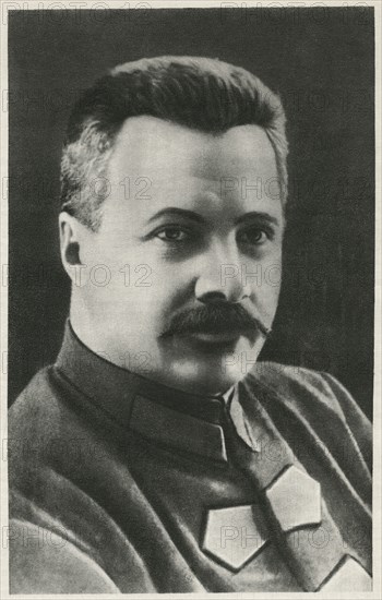 Mikhail Frunze (1885-1925), Bolshevik Leader during Russian Revolution and Commander of Red Army during Russian Civil War, Portrait, 1924