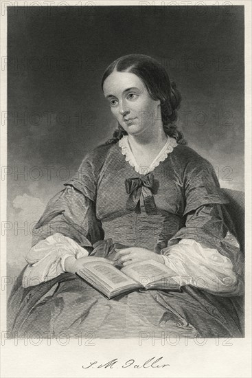 Sarah Margaret Fuller (1810-50), American Journalist, Critic and Women's Rights Activist, Engraving from the original painting by Alonzo Chappel, 1972