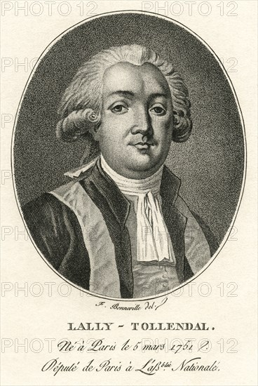 Gérard de Lally-Tollendal (1751-1830), French Politician, Engraving