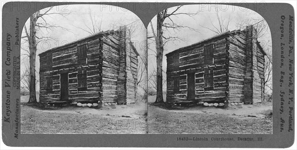 Lincoln Courthouse, Decatur, Illinois, Stereo Card, Keystone View Company