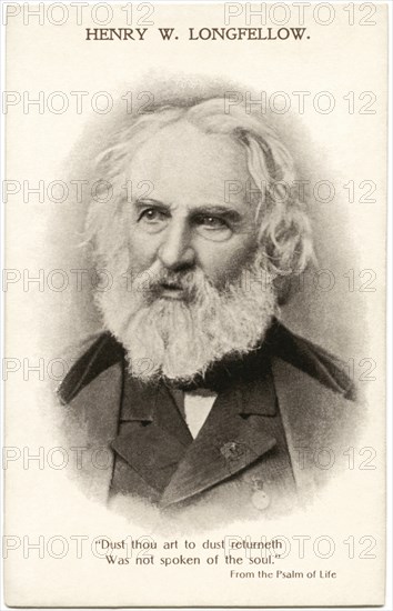 Henry Wadsworth Longfellow (1807-82), American Poet and Educator, Portrait, circa 1882