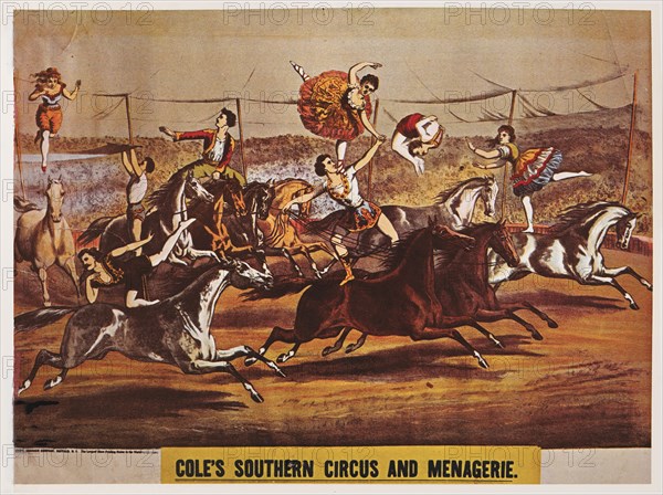 Cole's Southern Circus and Menagerie, Circus Poster, Lithograph, 1882