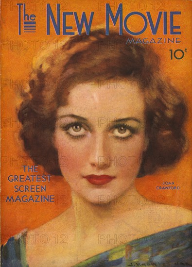 Actress Joan Crawford, The New Movie Magazine Cover by J. Knowles Hare, May 1930