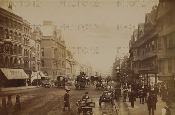 Street Scene, Holborn, London, England, UK, 1870's, James Valentine
