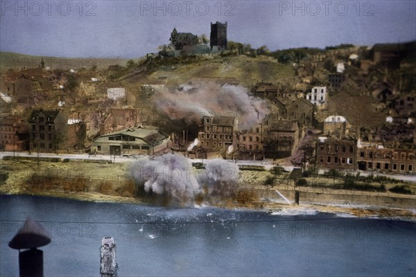 Artillery Shelling Bingen, Germany, Rhineland Campaign, 1945