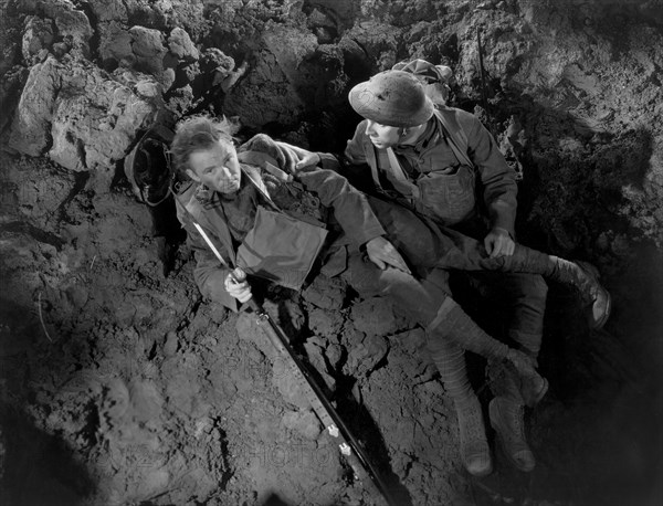 Lee Tracy (left), on-set of the Film, "Private Jones", Universal Pictures, 1932