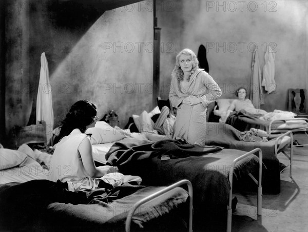 Anita Page (standing center), on-set of the Film, "War Nurse", MGM, 1930