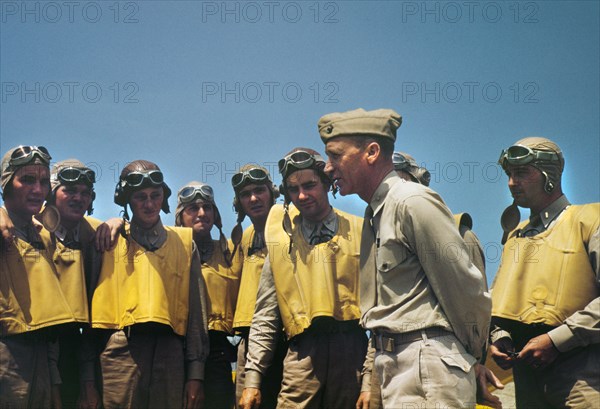 Marine Lieutenants Studying Glider Piloting, Page Field, Parris Island, South Carolina, USA, Alfred T. Palmer for Office of War Information, May 1942