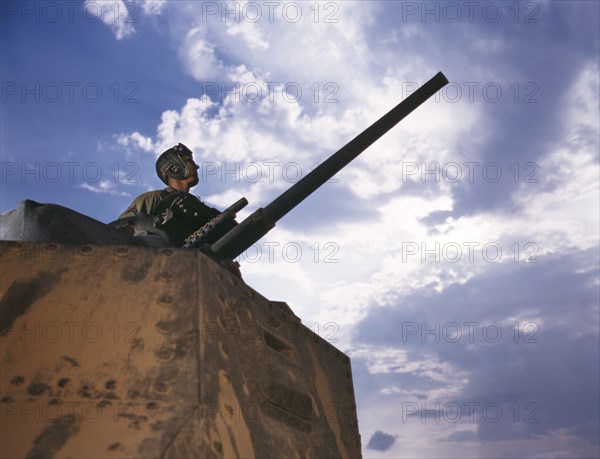 Tank Commander, Fort Knox, Kentucky, USA, Alfred T. Palmer for Office of War Information, June 1942