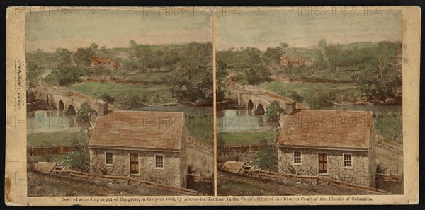 Bridge on the Boonsboro Pike, Antietam, Maryland, USA, Stereo Card, Alexander Gardner, 1862