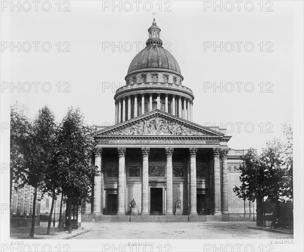 Pantheon, Paris, France, Silver Albumen Print, Edouard Baldus, 1860's