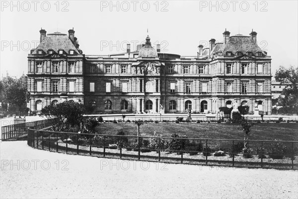 Palais de Luxembourg, Paris, France, Silver Albumen Print, Edouard Baldus, 1860's