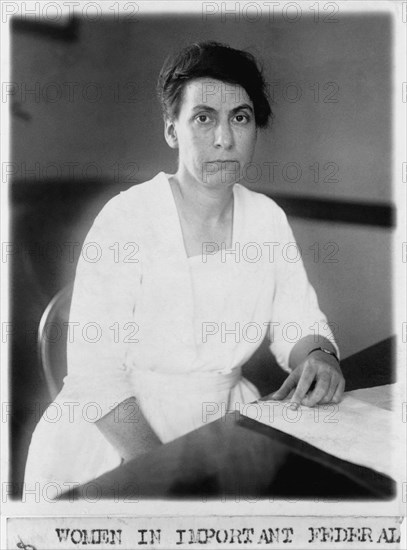 Grace Abbott, Chief of Children's Bureau of Department of Labor, Seated Portrait, National Photo Company, August 1929